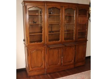 French Provincial China Cabinet Breakfront
