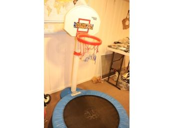 Toddler's Basketball Hoop And Trampoline