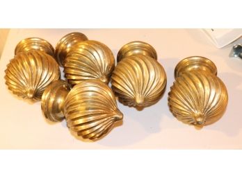 Lot Of 5 Large Brass Finials