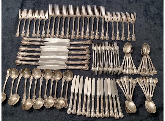 Large Set Of Towle Old Master Sterling Flatware 96 Pieces