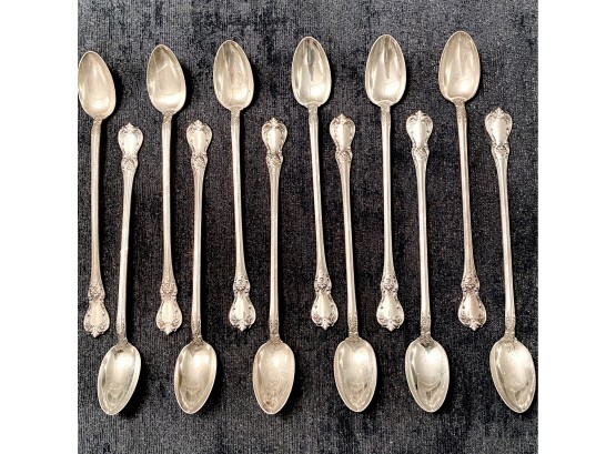 12 Sterling Ice Tea Spoons By Towle In The Old Master Pattern