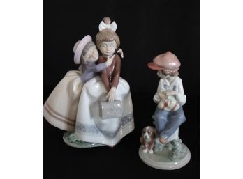 Lladro Figures Includes Lladro Boy With Dog C-17 5401 Hugging Sisters 5720