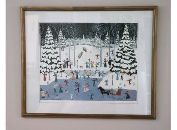 A Night Of Good Cheer At The Sagamore Print By Cate Mandigo 1989 Nice Winter Scenes