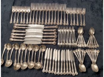 Large Set Of Towle Old Master Sterling Flatware 96 Pieces
