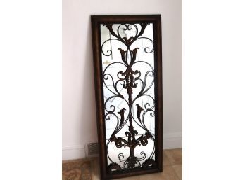 Ornate Metal Frame Mirror With A Scrolled Design