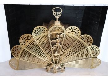 Beautiful Brass Victorian Style Fireplace Fan
