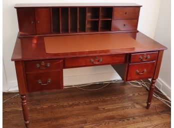 Quality Wood Desk With Storage Shelf On Top