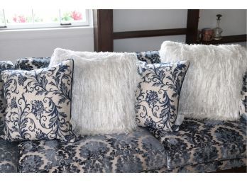 Collection Of 4 Pillows Includes Mina Victory Home Accents By Nourison Fun & Homey Cozy Blue Design