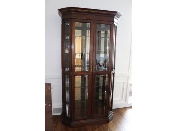 Century Furniture China Display Cabinet With Glass Doors & Thick Glass Shelves