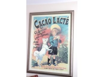'Cacao Lacte' Framed French Poster