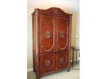 Large Country French Media Cabinet Armoire