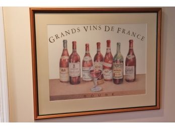 'Grands Vins De France' French Style Poster In Frame
