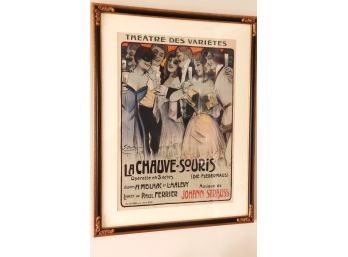 'La Chauve Souris Musique De Johann Strauss French Poster In Frame