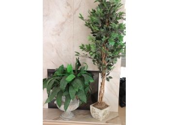2 Large Decorative Faux Plants
