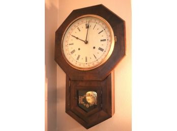 Antique Style Wall Clock With Wood Frame