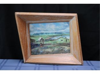 Post - Impressionist Oil Painting Eskimo Village Signed Dorothy Swartz Foley