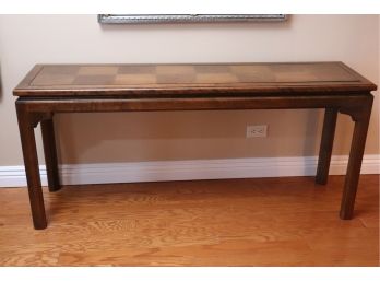 Console Table With Nice Wood Top & Square Legs
