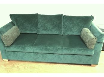 Very Nice Emerald Green Sleeper Sofa By Norwalk Furniture