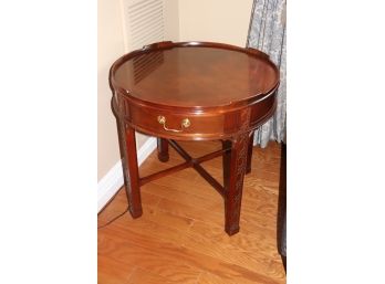 Baker Furniture Chinese Chippendale Style Mahogany Side Table