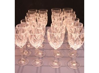 Set Of Etched Wine Glasses