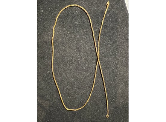 18K YG Box Link Necklace