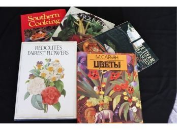 Lot Of 5 Hardcover Books With Redoutes Fairest Flowers