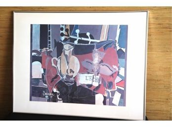 Braque Print 'Still Life With Jug' In Chrome Frame From Galerie Maeght