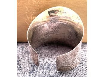 Sterling Silver Modern Cuff Bracelet Signed Rmn For The Museum Of Modern Art