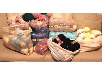 Huge Lot Of New Packed Yarn In Wool & Assorted Mix