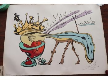 Original Dali Lithograph 'Royal Insect 'Signed & Numbered In Pencil