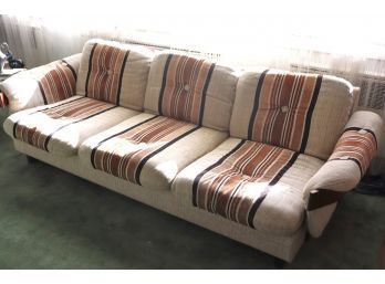 Really Cool MCM Sofa With Shapely Wood Frame