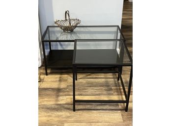 Coffee Table & Side Table With Metal Frame