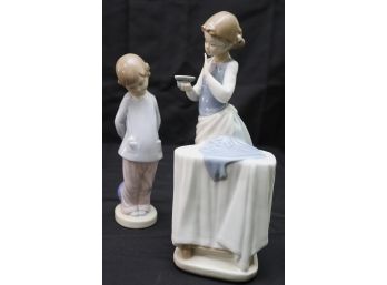 Lladro Porcelain Figurines Includes Little Girl Ironing 4981 P-13E & Innocent Girl With Ball D17N