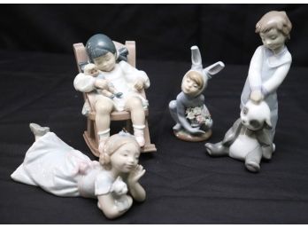 Lladro Figurines Includes 'First Discoveries' 6974, 'How Sweet' 6987, 'In The Meadow' 1508 & 'Naptime' 544