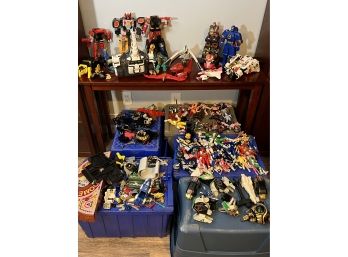 Large Lot Of Bandai Power Rangers, Megazords & Accessories