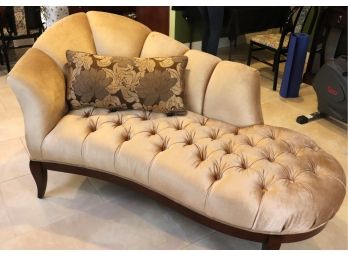 Quality Schnadig Tufted Chaise Lounge With A Soft Fabric