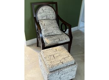 Fun Inspirational Upholstered Chair With Storage Ottoman Manufactured By E & E