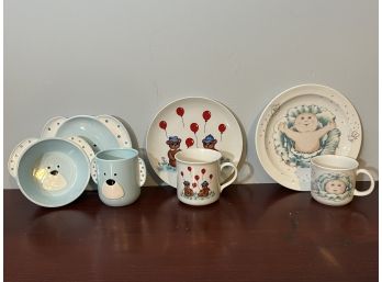 Baby Cups & Plates Includes Blue Dog Set From Knobler