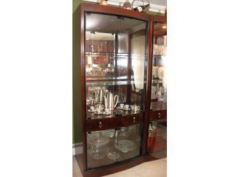 Universal Furniture Display Cabinet With Softly Curved Edges Great For Your Collectibles Dark Rich Finish