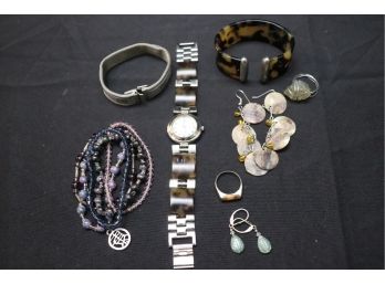 Tortoise Shell Style Jewelry, Includes A Focus Watch & More As Pictured