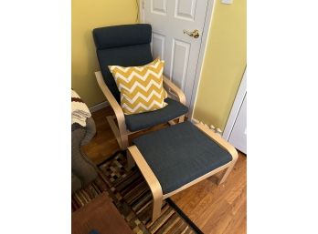 Ikea Chair Includes Ottoman & Accent Pillows