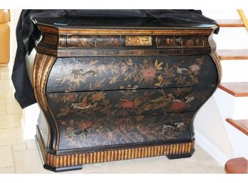 .Drexel Heritage Hampton Shire Gorgeous Asian Style Stenciled Chest With Stone Top
