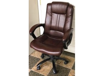 Adjustable Swivel Office Chair In A Nice Maroon Color