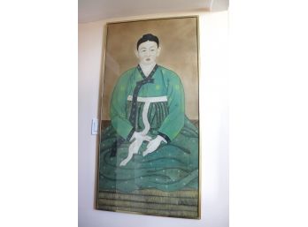Large Framed Print Of A Squatting Woman