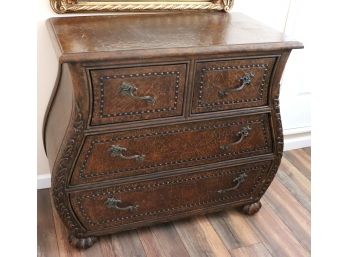 Bombay Style Chest With A Distressed Finish & Nail Head Detail