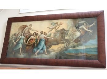 Antique Classical Print With Gods & Chariots Prints In A Frame