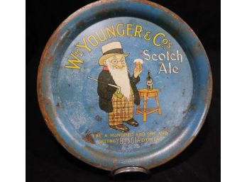 Vintage WM Younger & COs Scotch Ale Mitcham London Advertising Tray