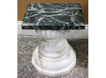 Marble Dust Formed Column Pedestal Base With A Granite Stone Top Piece