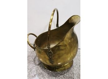 Large Brass Fireplace Basket