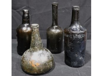 Collection Of Antique Bottles Includes Ferro China Bisleri